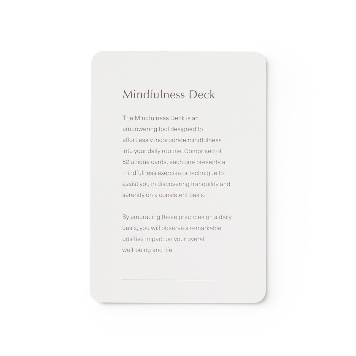 Mindfulness Meditation Card Deck