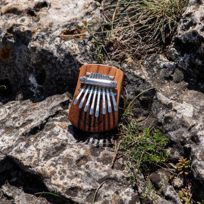 "Flower of Life" 8-Note Mini Kalimba - Red Zebrawood