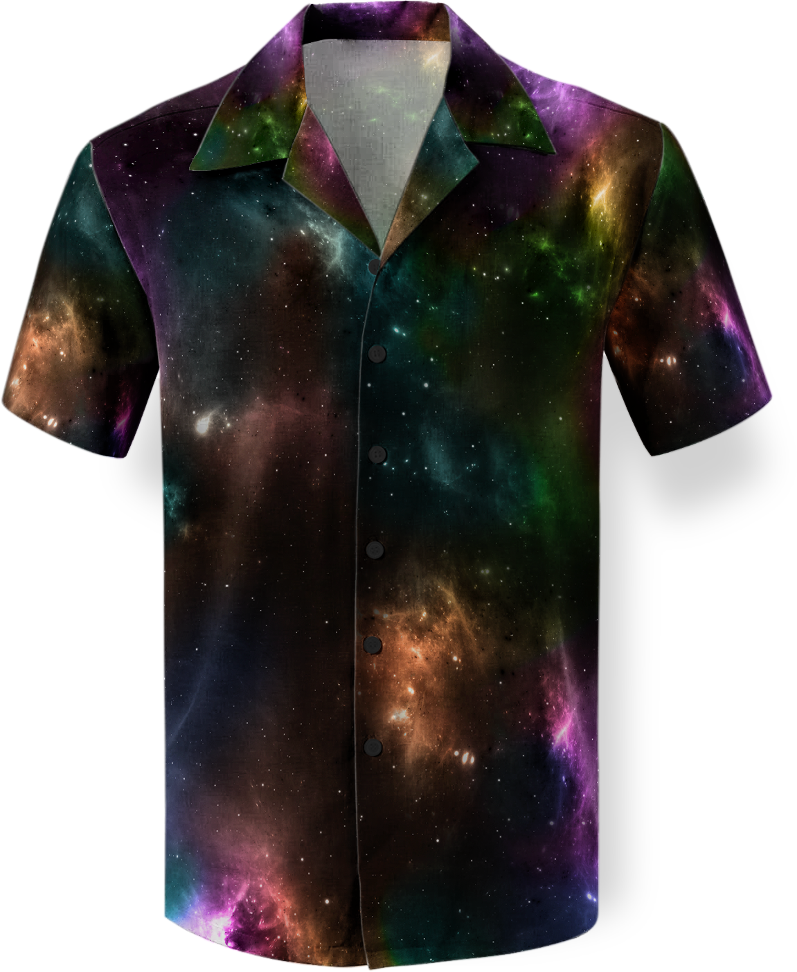 Beautifica Collared Party Shirt - Galaxy