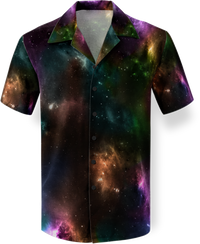 Beautifica Collared Party Shirt - Galaxy